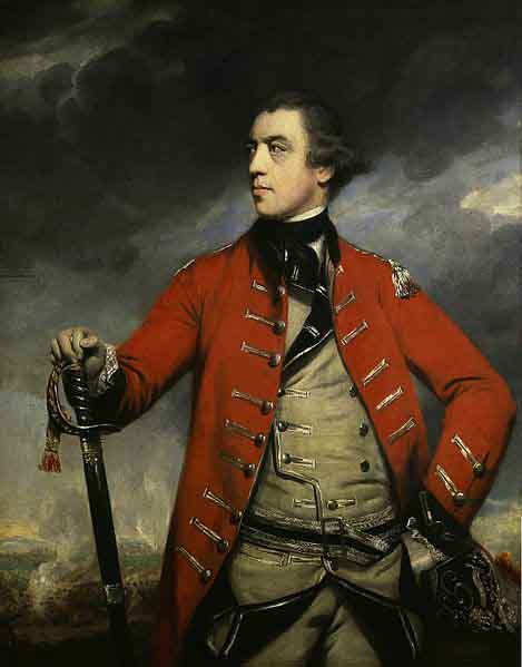 Sir Joshua Reynolds Oil on canvas portrait of British General John Burgoyne.